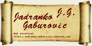 Jadranko Gaburović vizit kartica